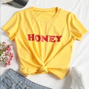 Honey Graphic Tee - Marigold Yellow - NEW